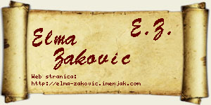 Elma Zaković vizit kartica